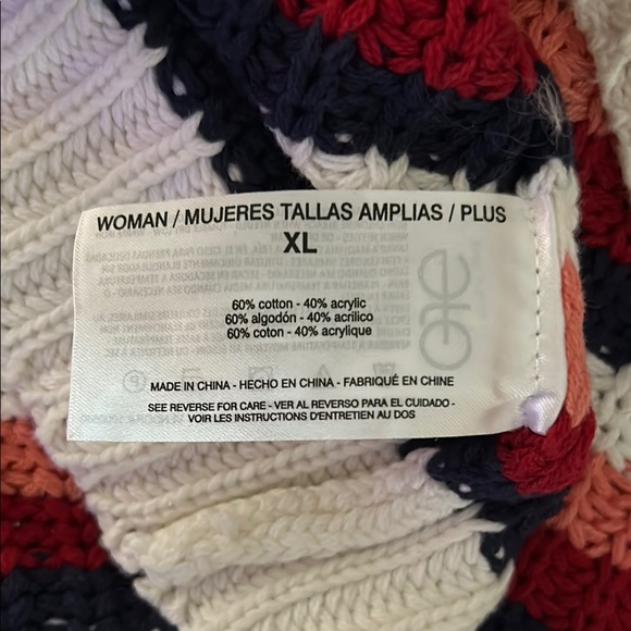 Striped Knit Sweater - Red, White, and Black - Picture 8 of 9